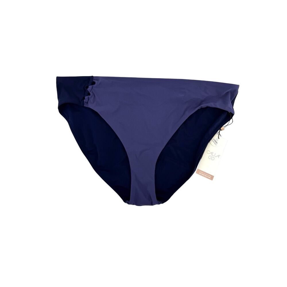 CALIA Women's Looped Mid Rise Swim Bottom Storm Haze Purple Size XXL
